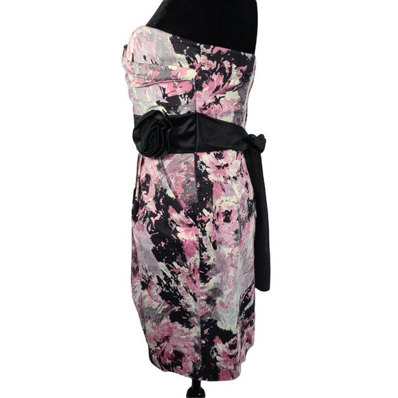 SPEECHLESS Black Pink & White Abstract Dress sz 9 - Picture 4 of 6